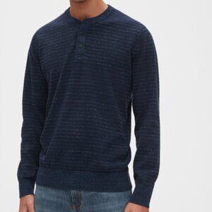GAP - (Navy) Mainstay Henley Sweater